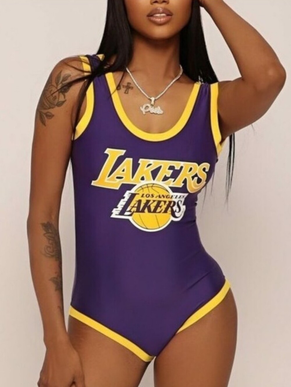 NWT Los Angeles Lakers NBA Women's Plus Size Bodysuit/ 1XL